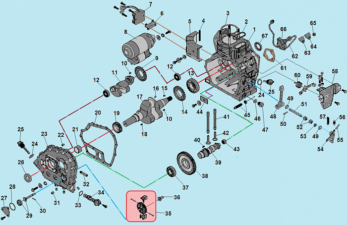 12 ЦИЛИНДР DC1193E МОТОБЛОК CHAMPION